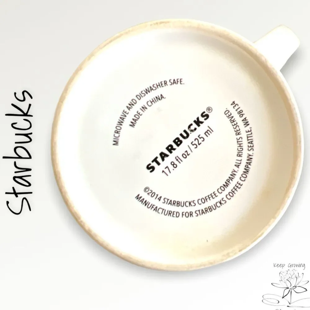 Starbucks Abstract Red & Gold Mug - 2014 Edition